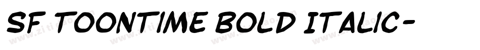 SF Toontime Bold Italic字体转换